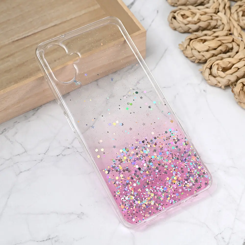 Torbica Silikonska Glitter za Samsung A065F Galaxy A06 5G Roze