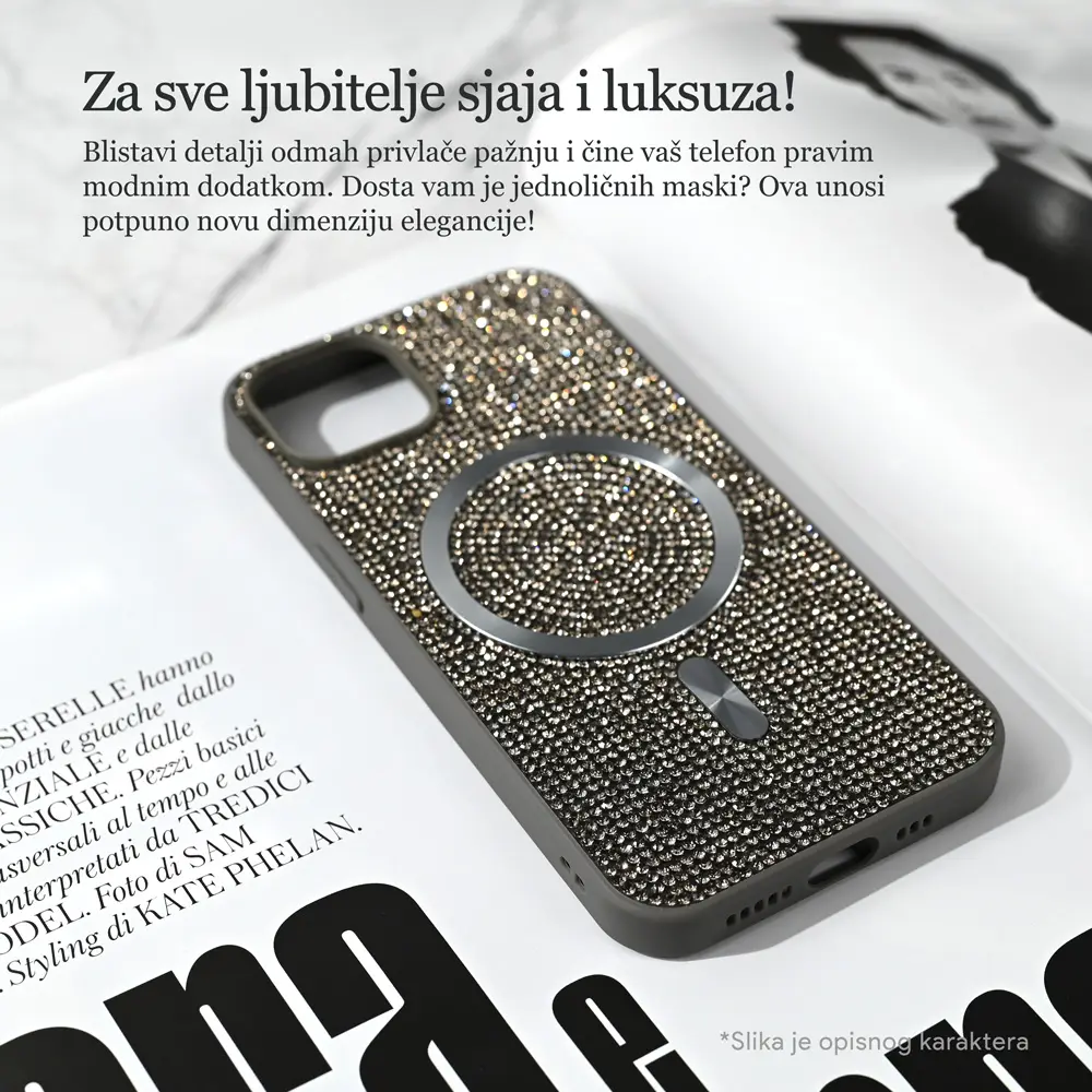 Torbica Magsafe Glam za Iphone 13 Pro Max 6.7 Zelena