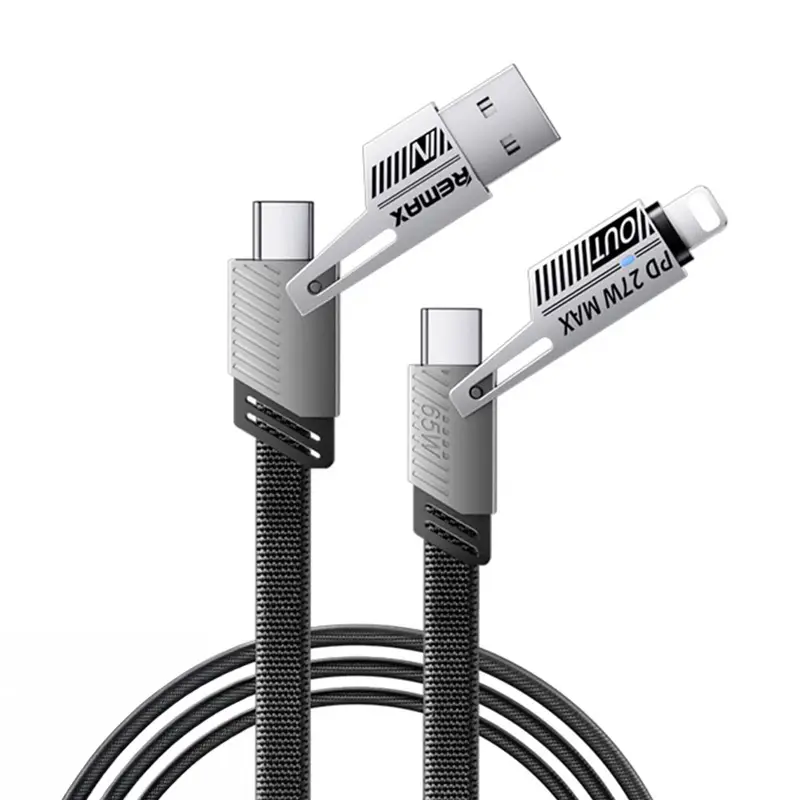 Data Kabl Remax Rc-c189 65W 4-in-1 Fast Charging Crni 1M