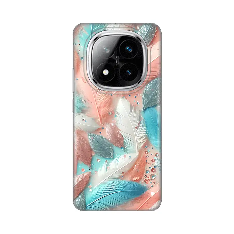 Torbica Silikonska Print za Xiaomi Redmi Note 14 Pro Plus (eu) Pastel Feathers