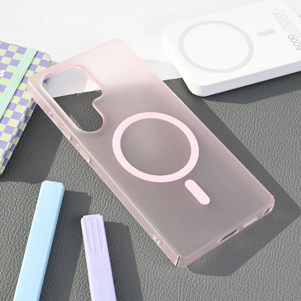 Torbica Magsafe Matte PC za Samsung S938B Galaxy S25 Ultra Roze