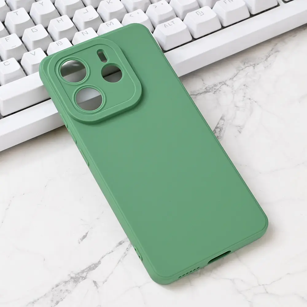 Torbica Silikon Pro Camera za Xiaomi Redmi Note 14 5G Zelena