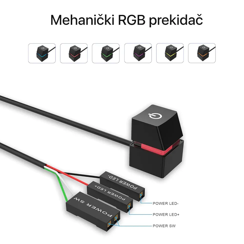 Naponski Power On/off Prekidac JWD Crni