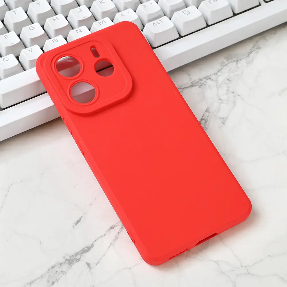 Torbica Silikon Pro Camera za Xiaomi Redmi Note 14 5G Crvena
