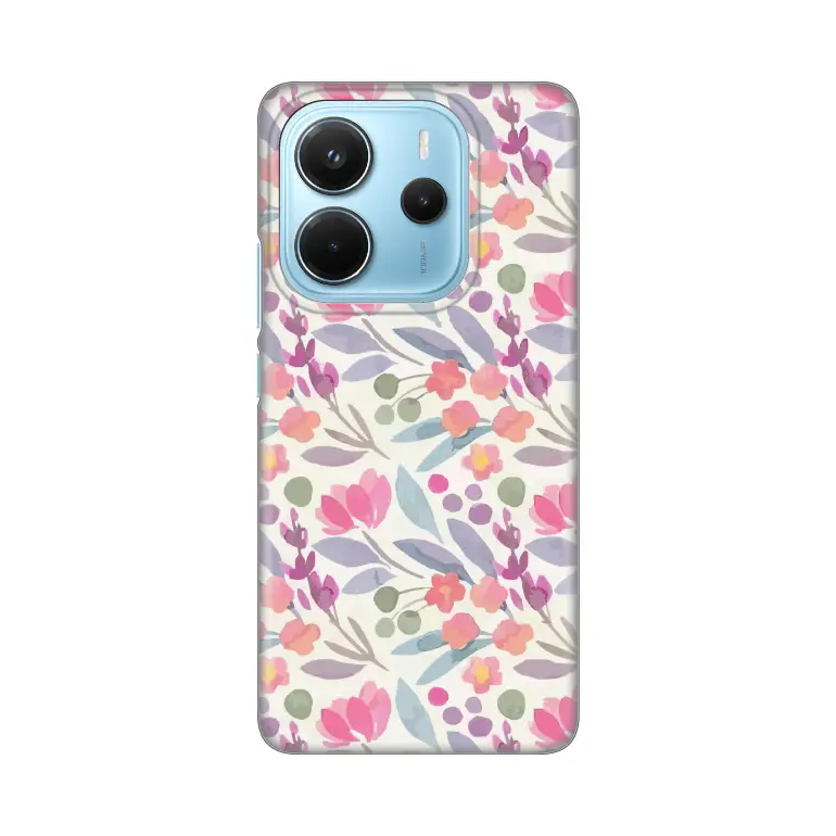 Torbica Silikonska Print za Xiaomi Redmi Note 14 4G (srb) Watercolor Flower