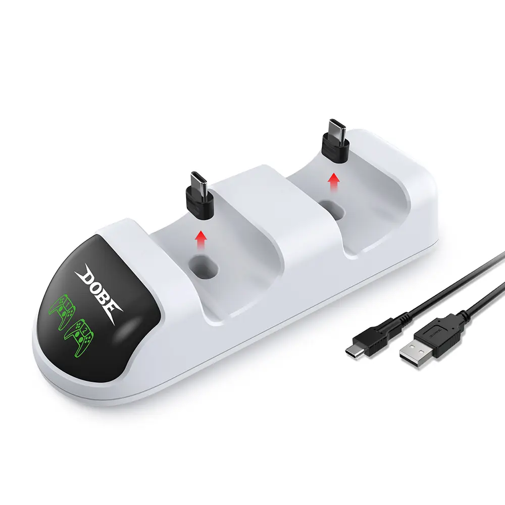 Dobe Tp5-0506 Stalak-punjac za Dva Gamepada PS5 Beli