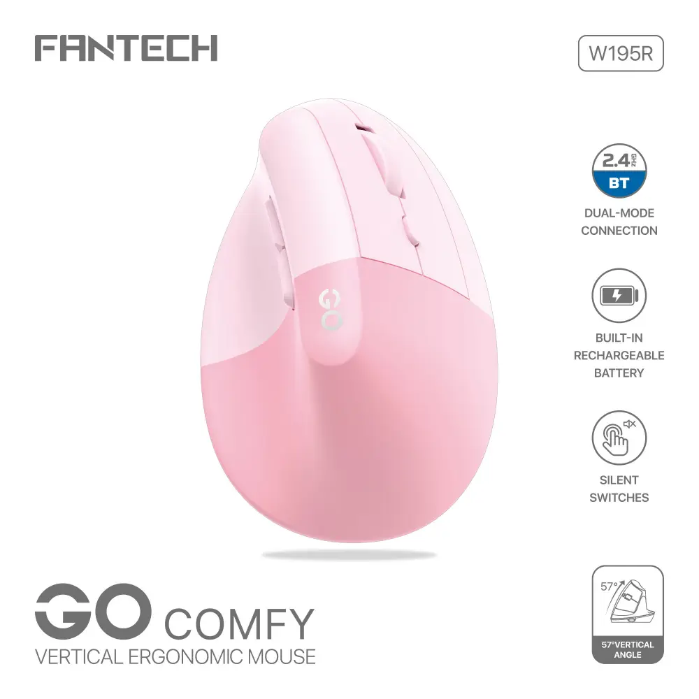 Mis Wireless Fantech W195R GO Comfy Pink