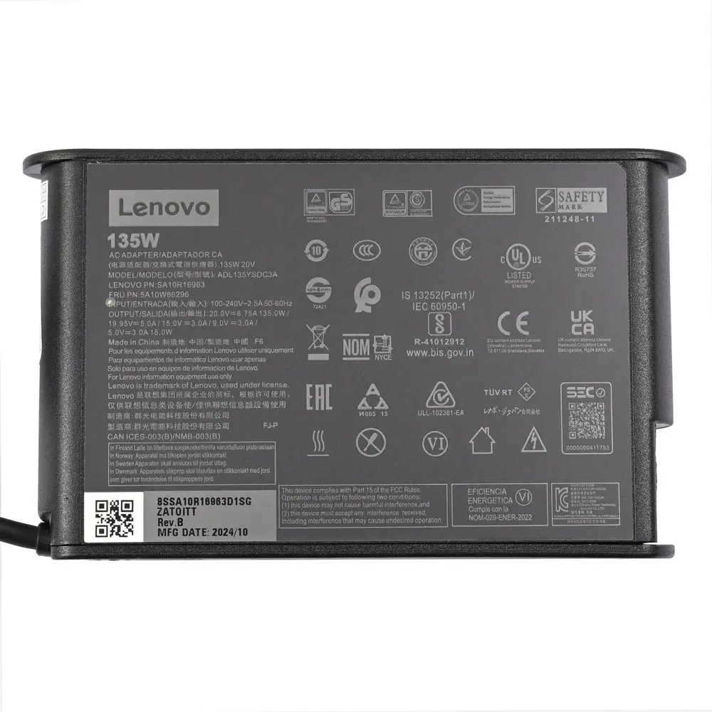 Punjac za Laptop Lenovo Type C 20V 6.75a 135W HQ