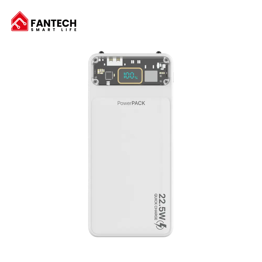 Power Bank Prenosiva Baterija Fantech T1 10000mah Qc, Pd, 22.5w Beli