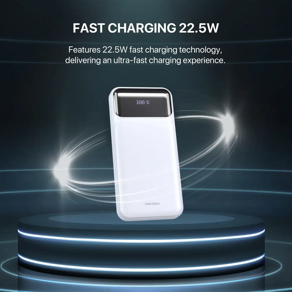 Power Bank Prenosiva Baterija Fantech T2 10000mah Qc, Pd, 22.5w Plavi