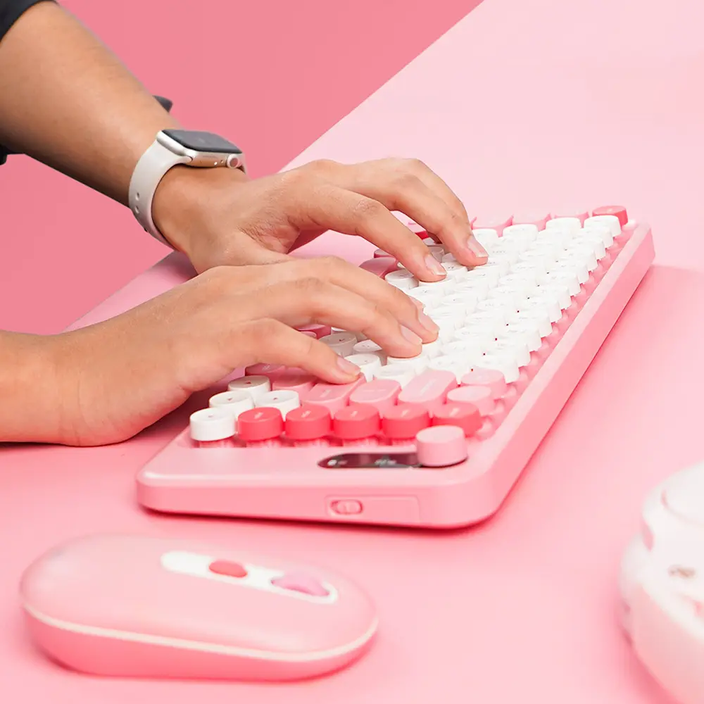 Combo Mis Tastatura Wireless Fantech Wk-898 GO Mochi85 Pink