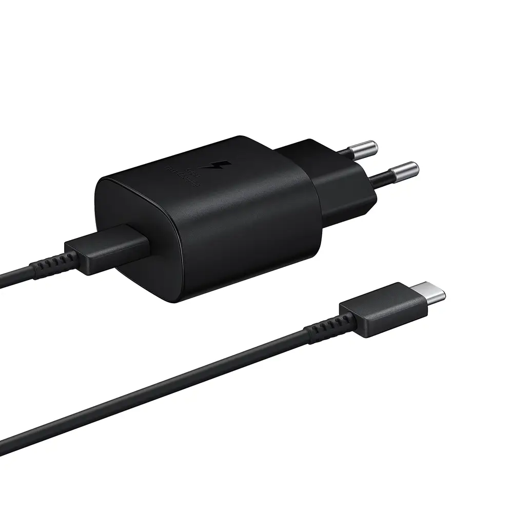 Kucni Punjac PD Fast Charger 25W za Samsung sa PD Type C Kablom CE Crni