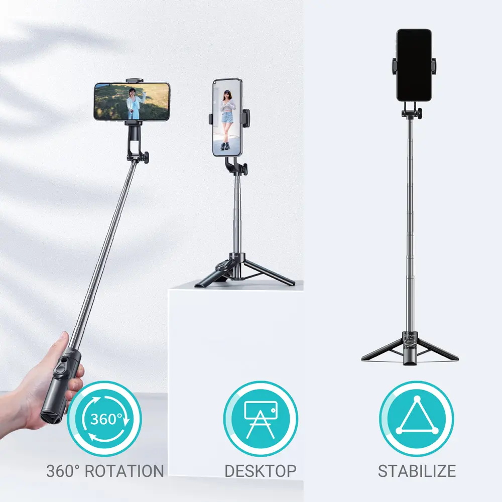 Selfie Stick + Tripod Pluginn PI-01 Crni