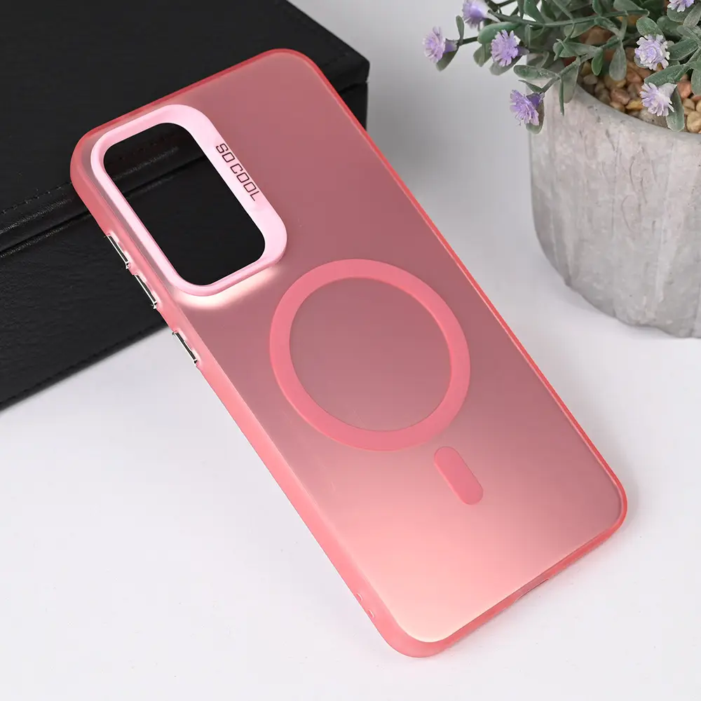 Torbica Magsafe Clear za Samsung A366B Galaxy A36 5G Roze