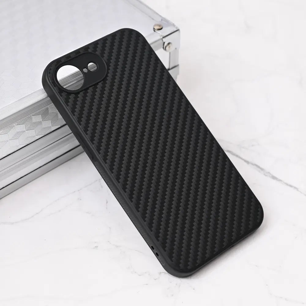 Torbica Carbon Fiber za Iphone 16e/17e 6.1 Crna