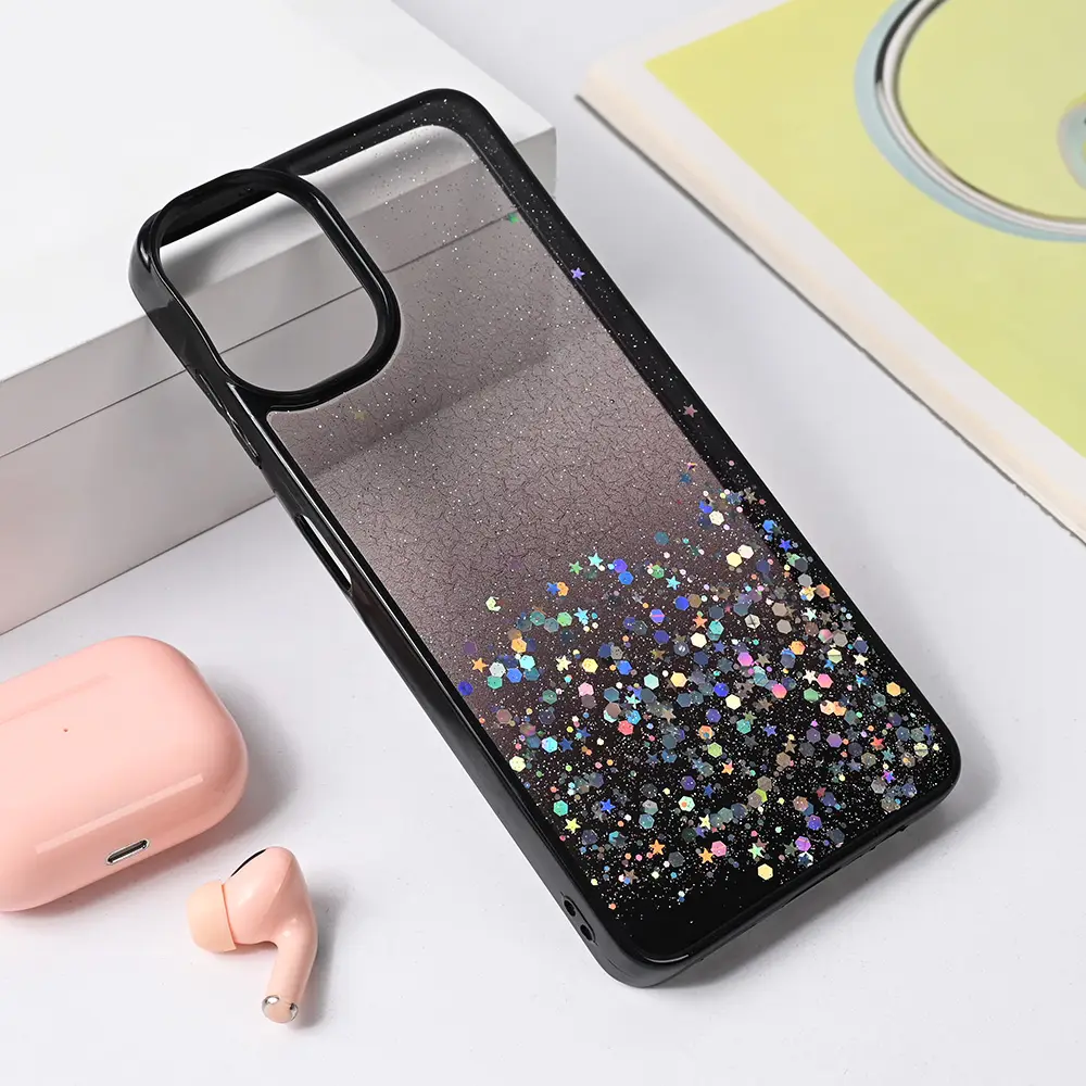 Torbica Frame Glitter za Samsung A065F Galaxy A06 Crna