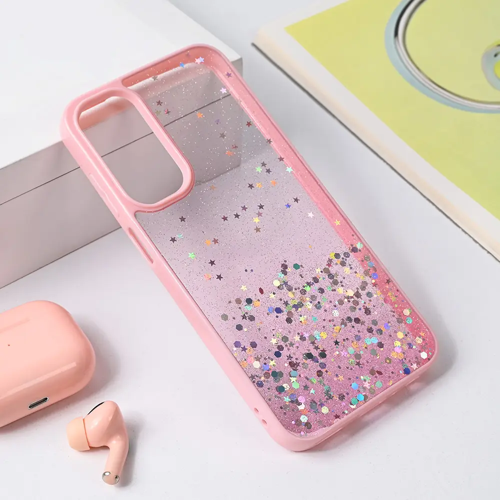 Torbica Frame Glitter za Samsung A256B Galaxy A25 Roze