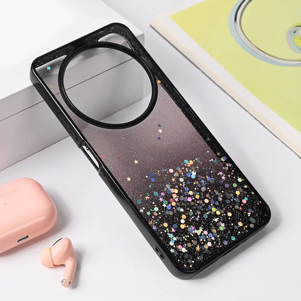 Torbica Frame Glitter za Xiaomi Redmi 14C Crna