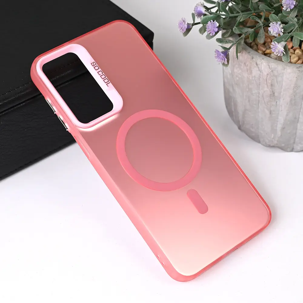 Torbica Magsafe Clear za Samsung A165F Galaxy A16 5G Roze