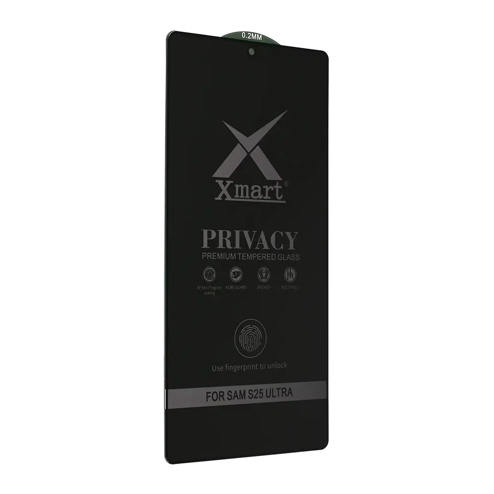 Zastitno Staklo Tempered Glass X Mart 9D Privacy za Samsung S938B Galaxy S25 Ultra (fingerprint Unlock)