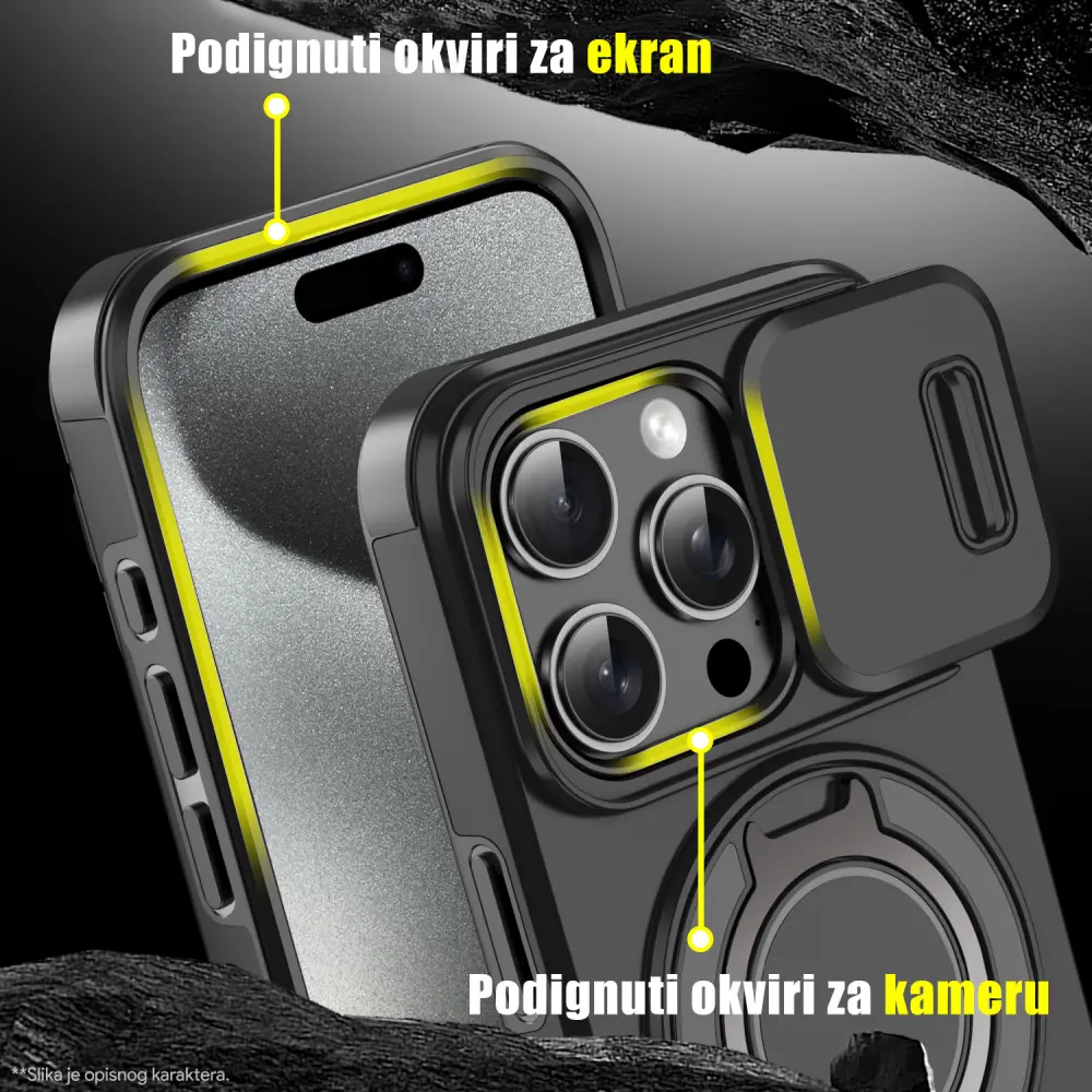 Torbica Camshield Ring Stand za Samsung A366b/a566b Galaxy A36/a56 5G Plava