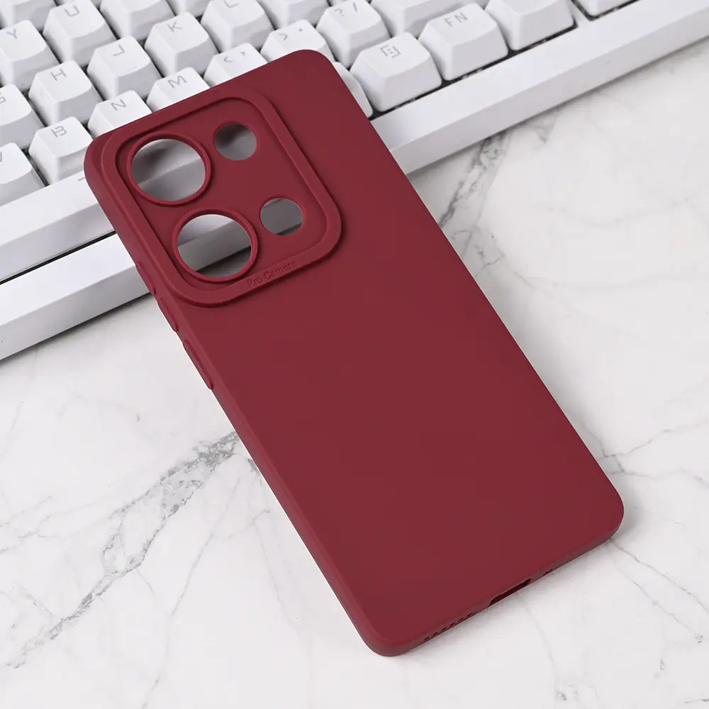 Torbica Silikon Pro Camera za Xiaomi Redmi Note 14S Bordo