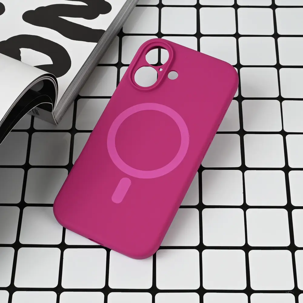 Torbica Magsafe Pure Color za Iphone 16 6.1 Tamno Pink