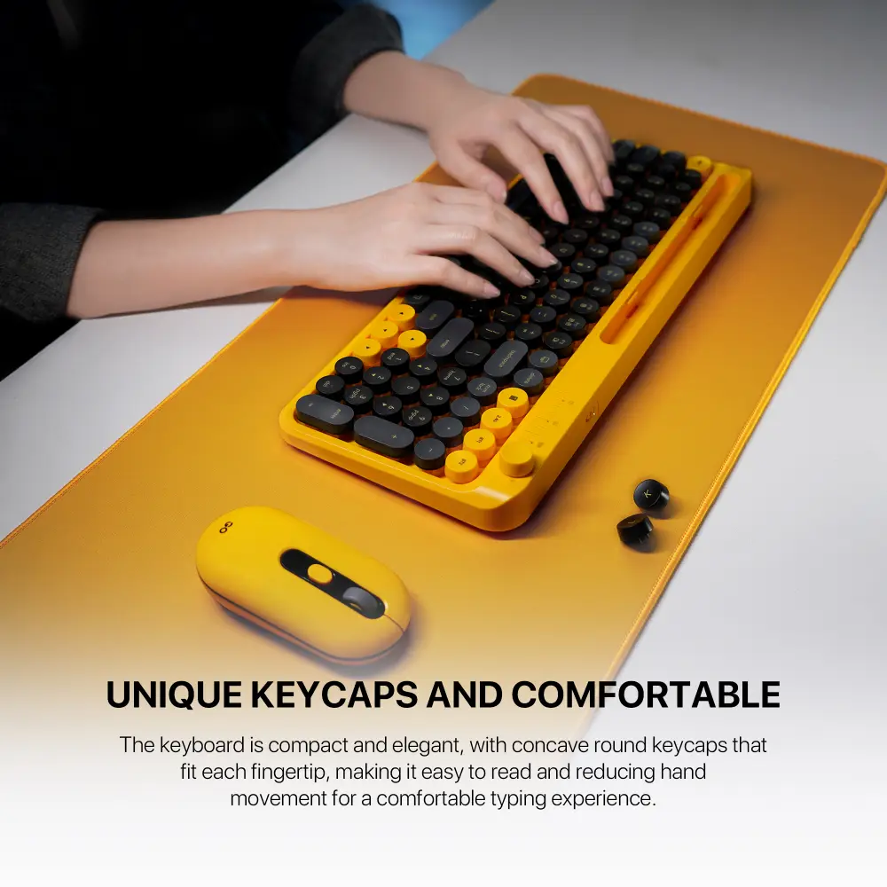 Combo Mis Tastatura Wireless Fantech Wk-899 GO Mochi101 Zuta
