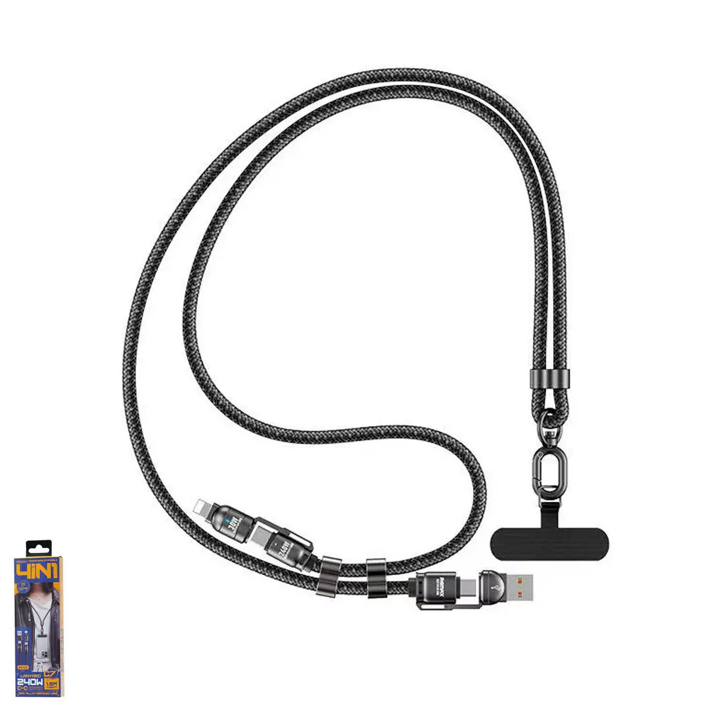 Crossbody Visenamenski Data Kabl Remax Vanguard 240W C7(a+c-c+l) 1,5m