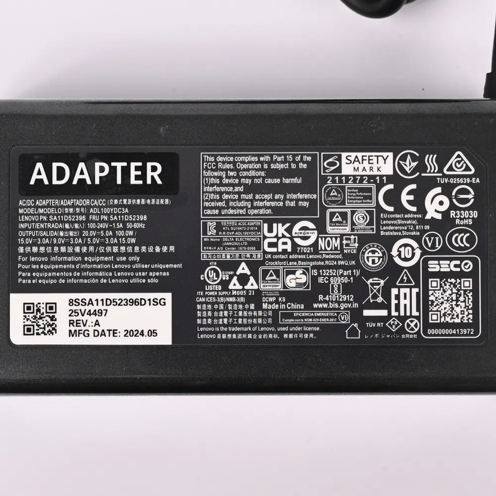 Punjac za Laptop Lenovo Type C 20V 5A 100W HQ JC