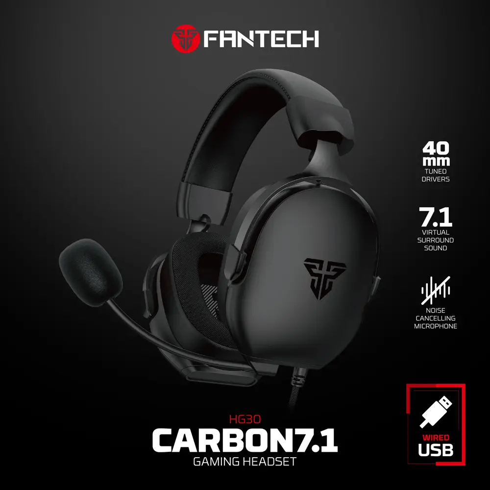 Slusalice Gaming Fantech HG30 Carbon 7.1 Crne