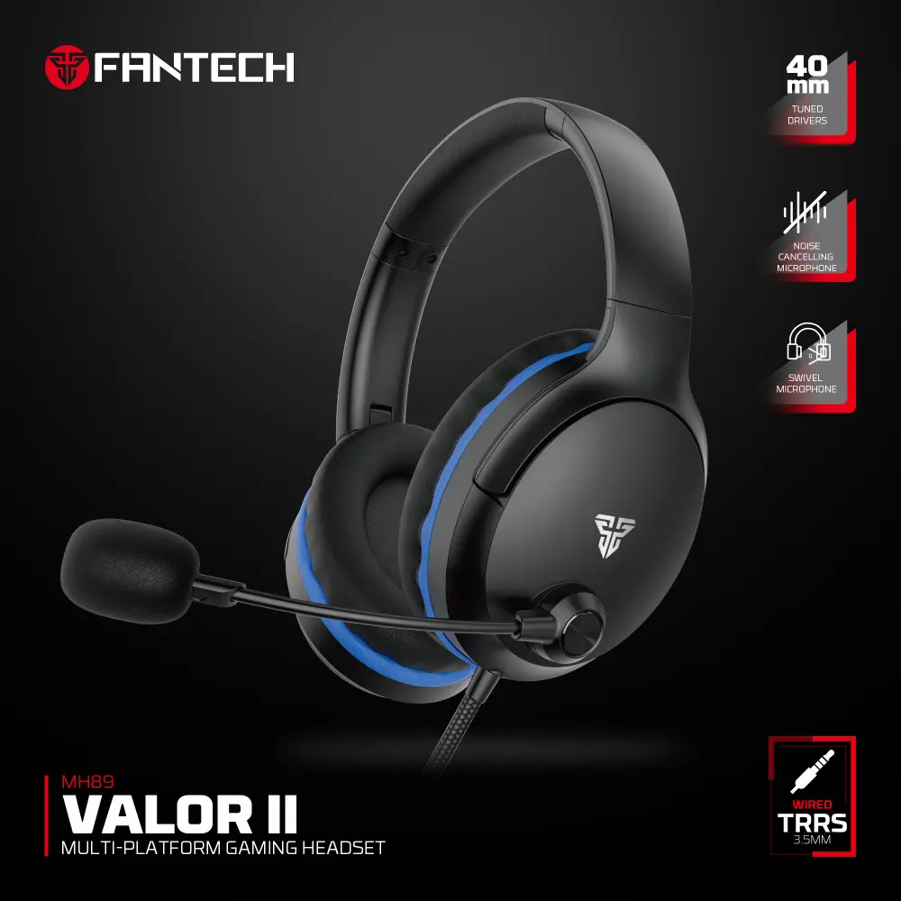 Slusalice Gaming Fantech MH89 Valor II Crne