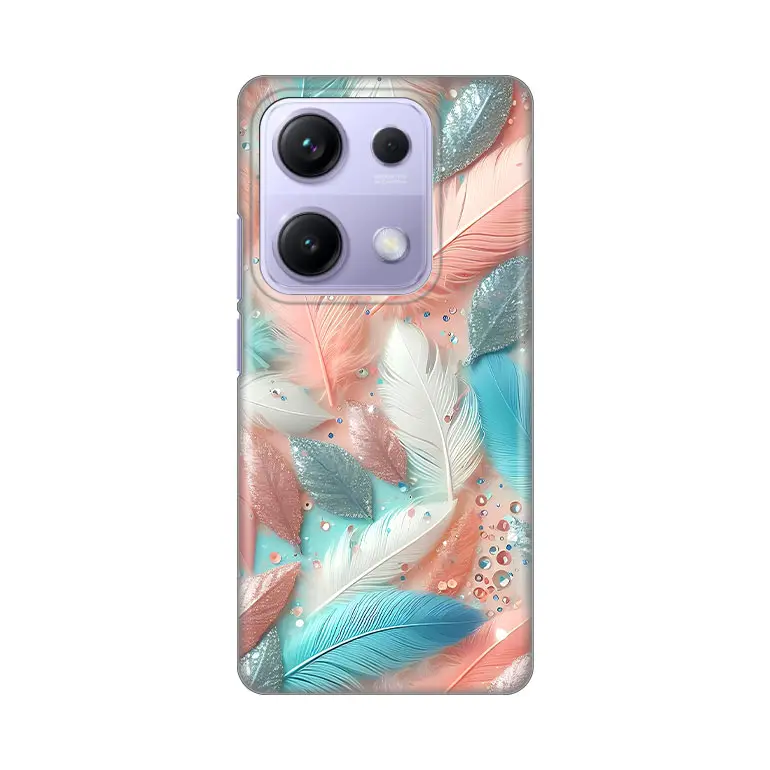 Torbica Silikonska Print za Xiaomi Redmi Note 14S Pastel Feathers