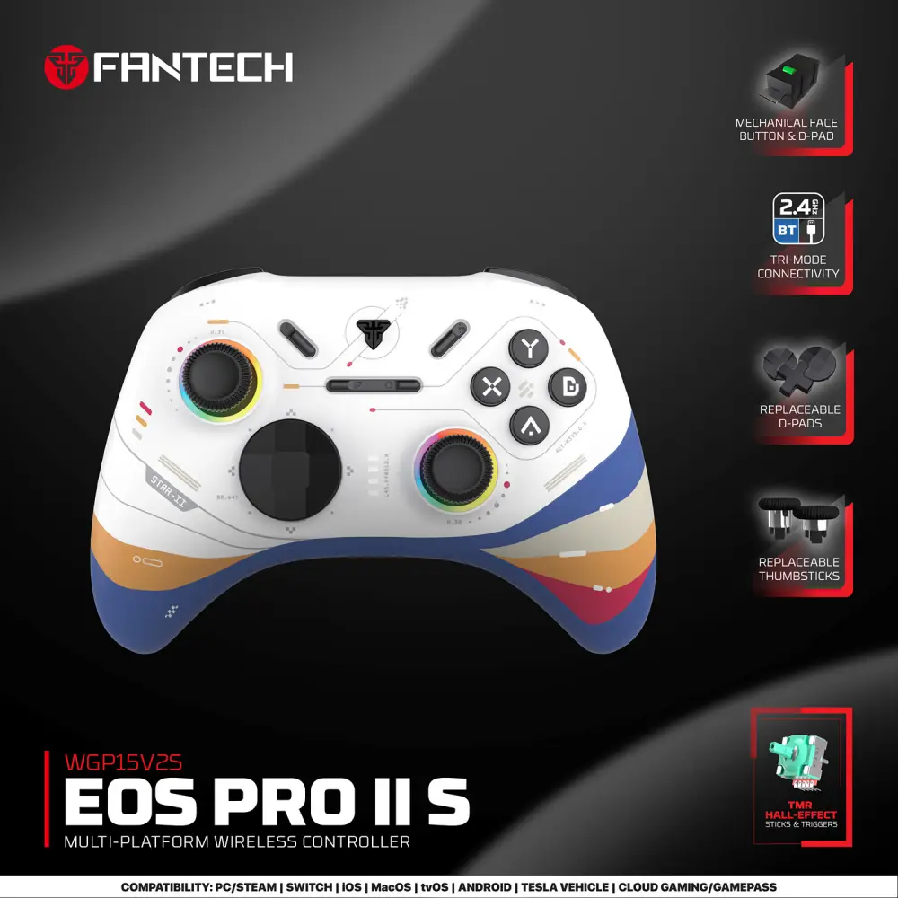 Joypad Wireless Fantech Wgp15v2s EOS PRO II S Start Two Multiplatform RGB Beli