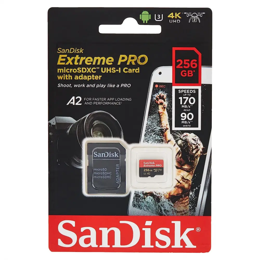 Mem. Kartica Sandisk SDHC 256GB Extreme PRO 4K UHD V30 sa Adapterom ZJCN