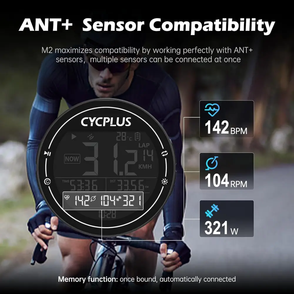 Cycplus M2 GPS Kompjuter za Biciklu Crni