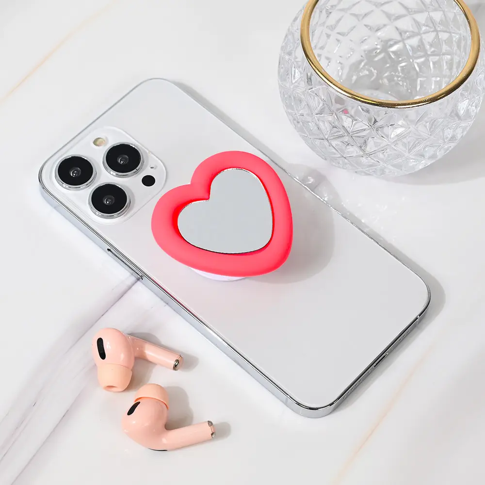 Stalak Pop Heart Mirror Pink