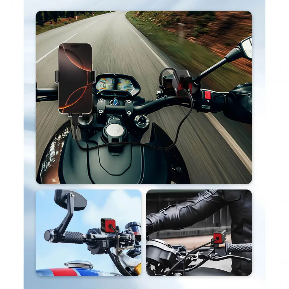 Punjac za Motor Ldnio C108 QC 30w, PD 30W Total Power 60W Crni
