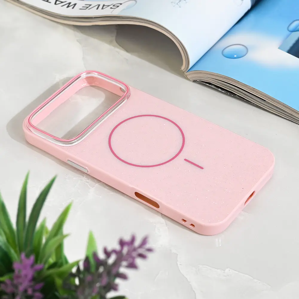 Torbica Magsafe Sparkle Dust za Iphone 17 Pro Max 6.9 Roze