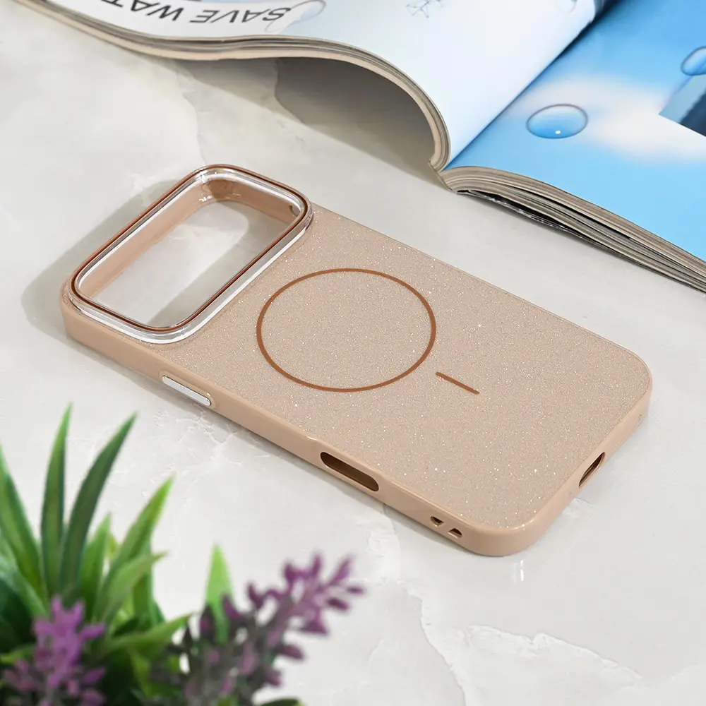 Torbica Magsafe Sparkle Dust za Iphone 17 Pro Max 6.9 Zlatna