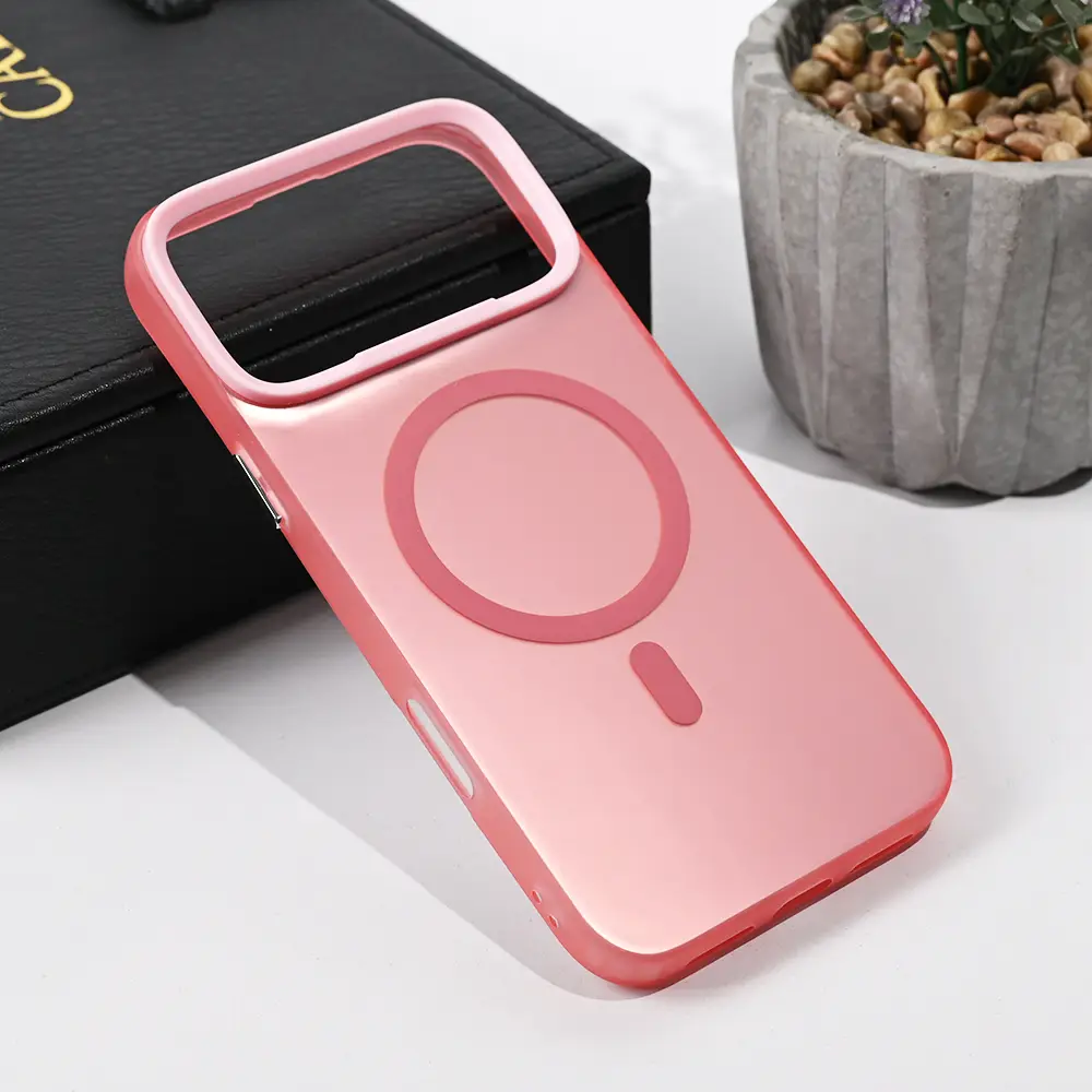 Torbica Magsafe Clear za Iphone 17 Pro Max 6.9 Roze