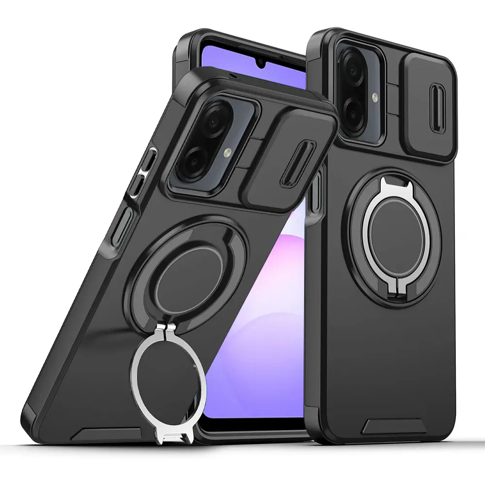 Torbica Camshield Ring Stand za Samsung A075F Galaxy A07 Crna