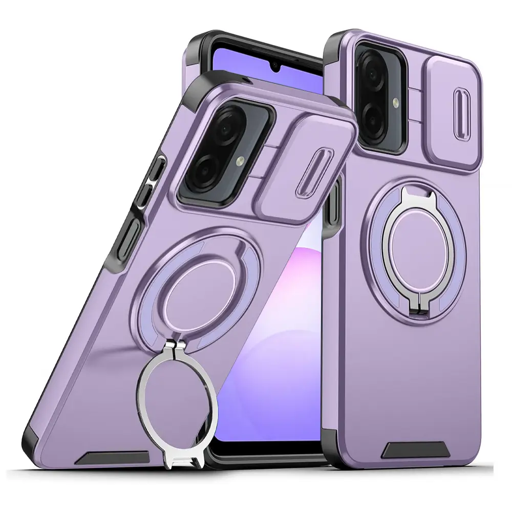 Torbica Camshield Ring Stand za Samsung A075F Galaxy A07 Ljubicasta