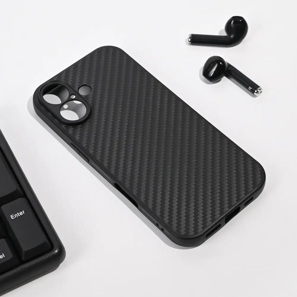 Torbica Carbon Fiber za Iphone 17 6.3 Crna