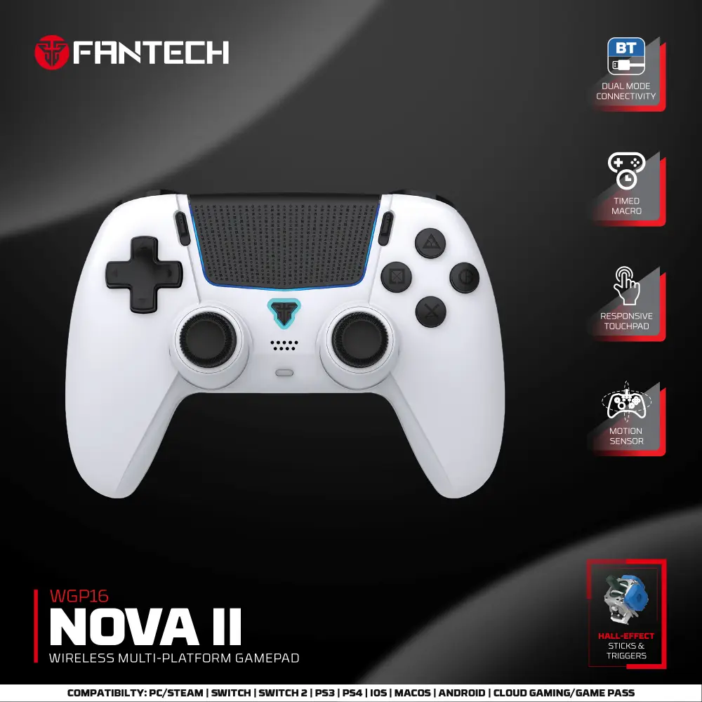 Joypad Wireless Fantech WGP16 Nova II Beli