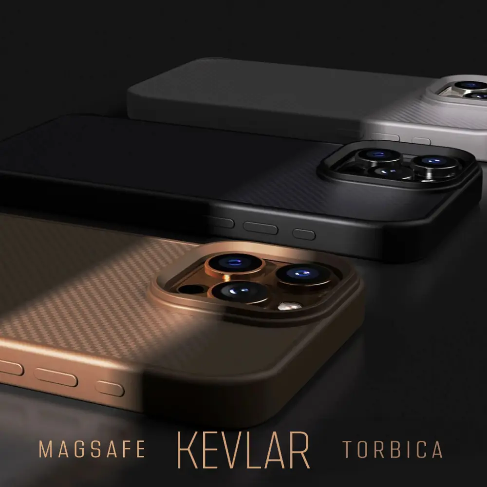 Torbica Magsafe Kevlar za Iphone 17 6.3 Braon