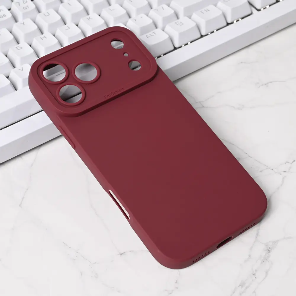 Torbica Silikon Pro Camera za Iphone 17 Pro Max 6.9 Bordo