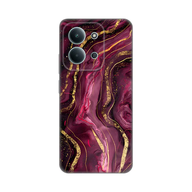 Torbica Silikonska Print za Xiaomi Redmi 15C 4G Burgundy