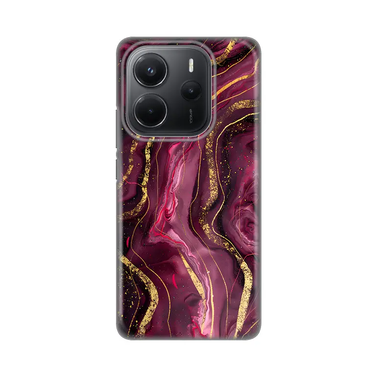Torbica Silikonska Print za Xiaomi Redmi Note 14 4G (srb) Burgundy