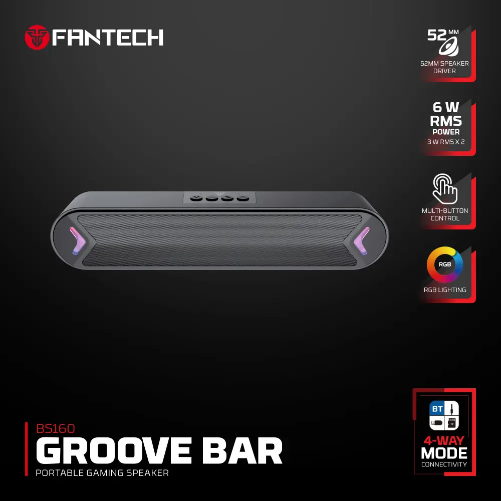 Bluetooth Zvucnik Fantech BS160 Groove BAR Crni